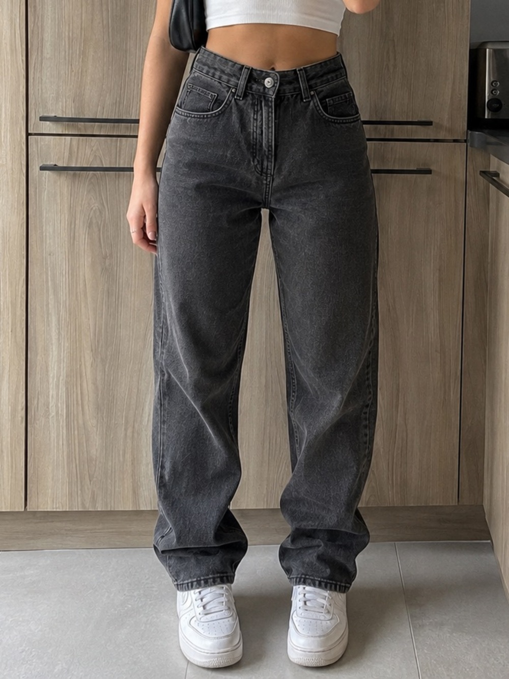 BDG Urban Outfitters Mom Jeans W28 Black Washed High Rise 90s Y2K Streetwear